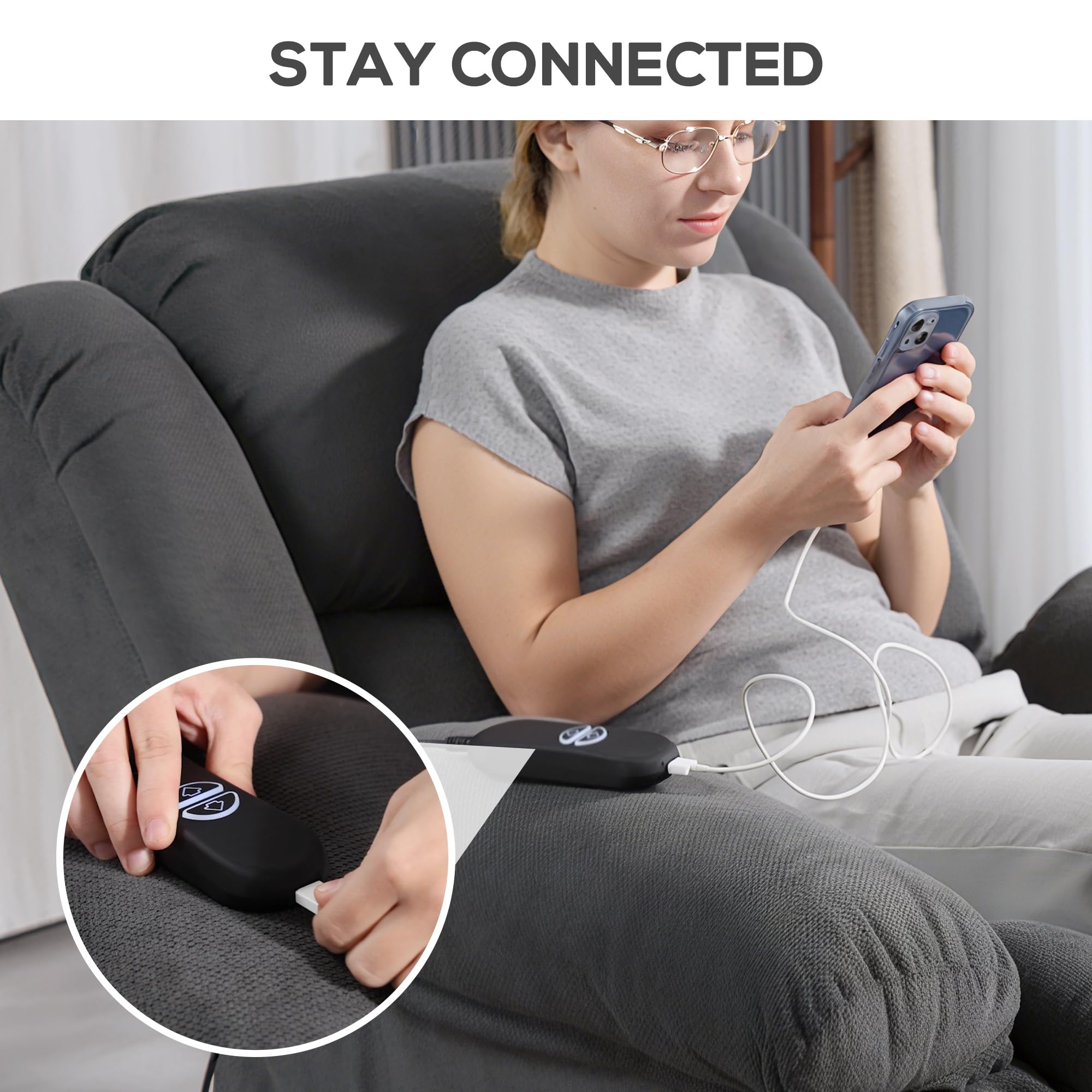 Power Lift Recliner Chair with Massage and Heat