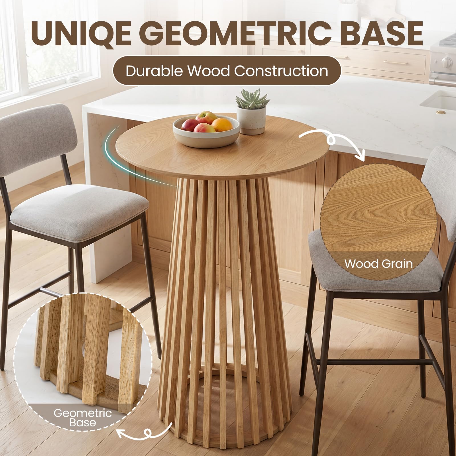 Round Bar Height Pub Table