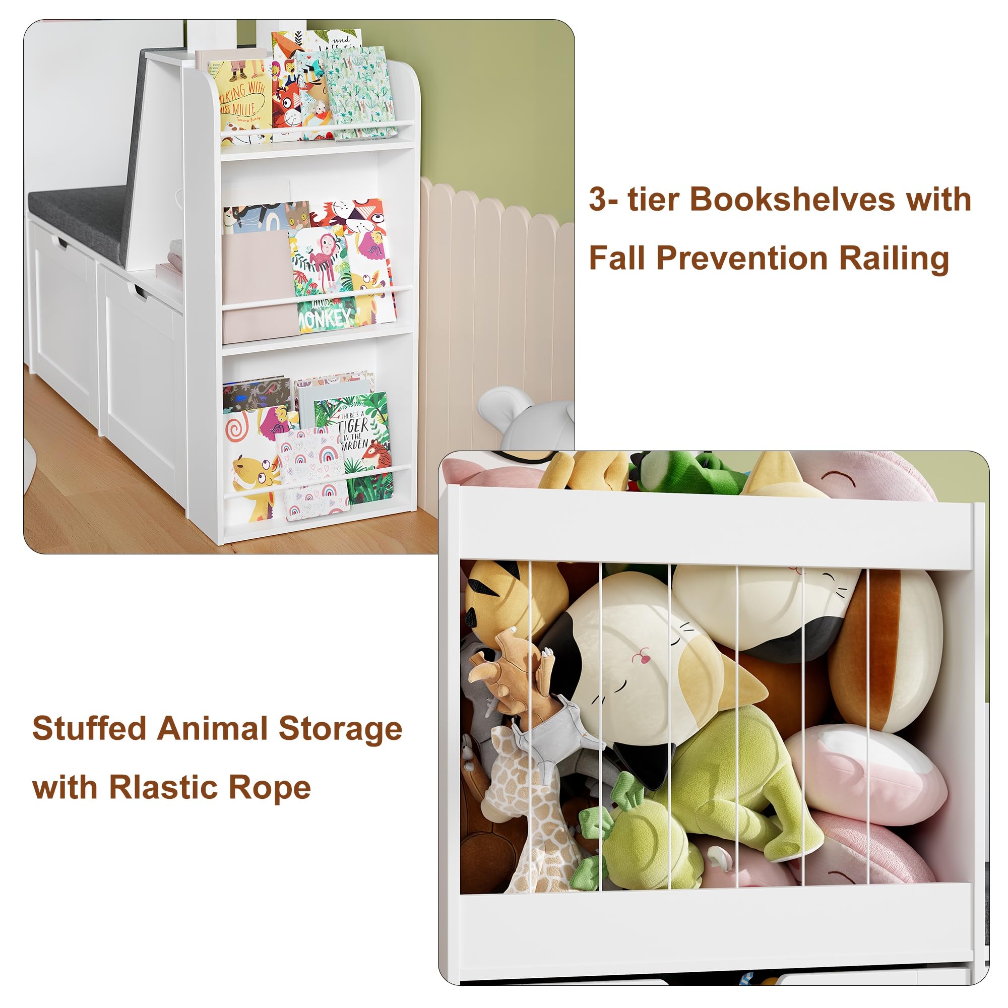 Kids Reading Nook with Storage