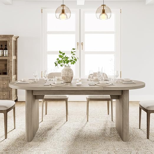 70.8 Inch Oval Dining Table for 6-8 People