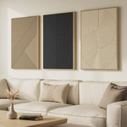3D Textured Boho Abstract Wall Art Set