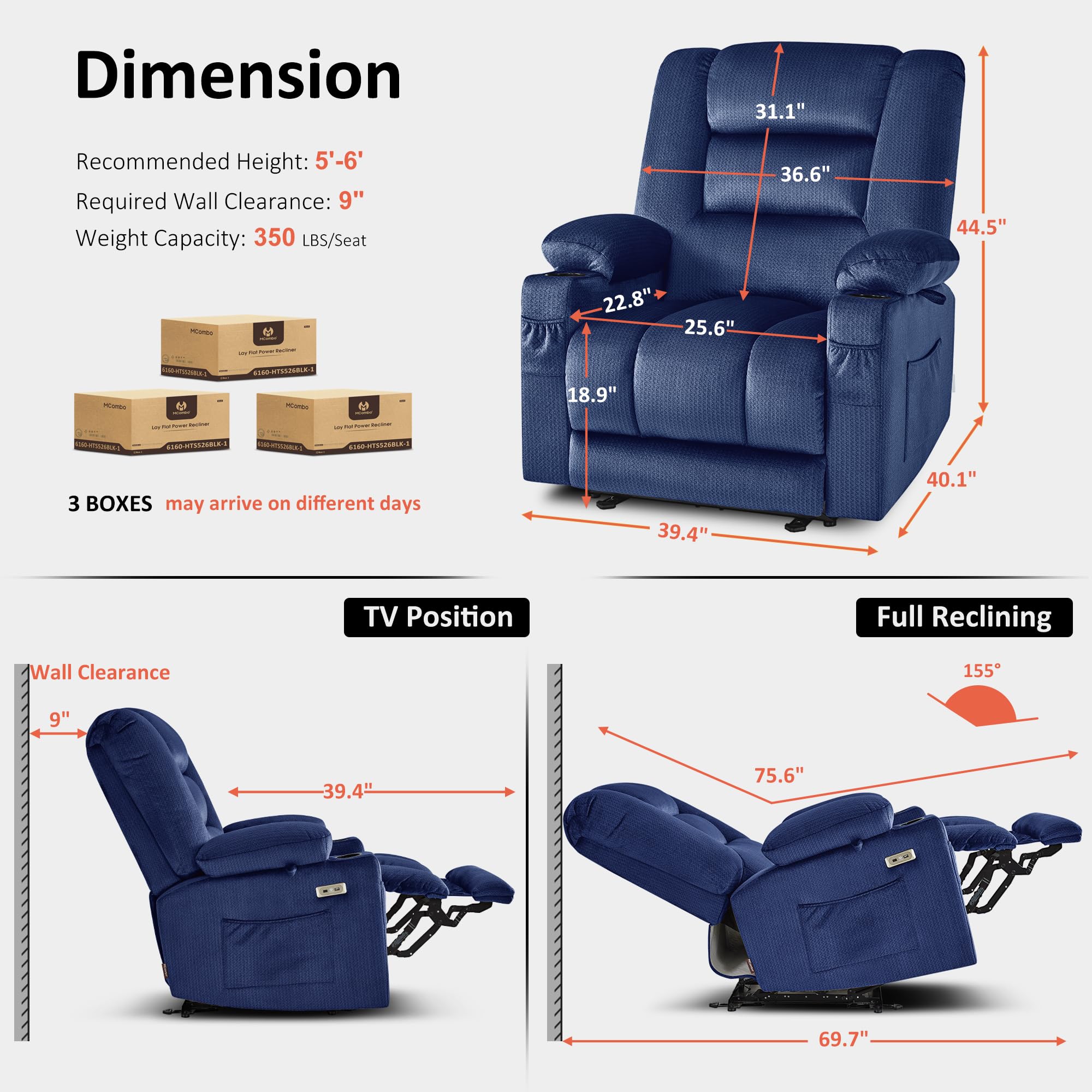 Oversized Zero Gravity Recliner with Massage and Heat