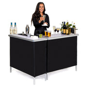 Portable Double Bar Table Set with Carrying Case