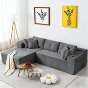 105" L-Shaped Modular Sectional Sofa with Deep Seat and Chaise