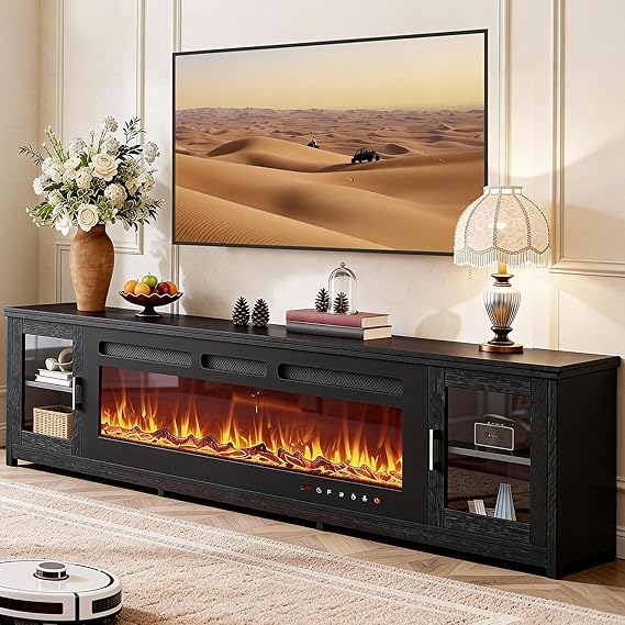 90" Electric Fireplace TV Stand with WiFi Control