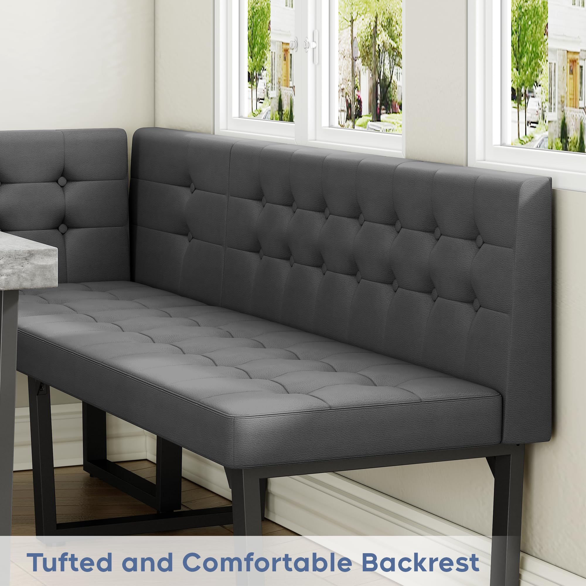 Corner Dining Table Set with Storage Bench