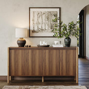 Mid Century Walnut Sideboard Cabinet 59 Inch