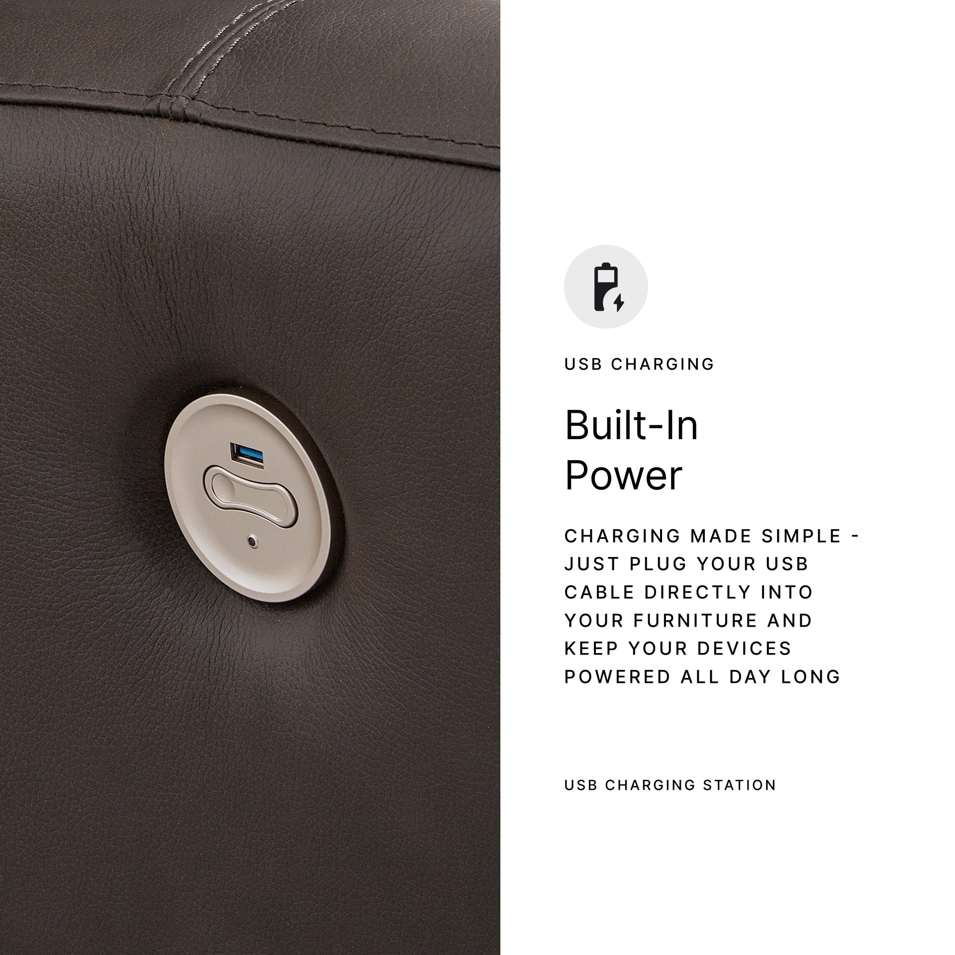 Power Reclining Loveseat with Console and USB Ports