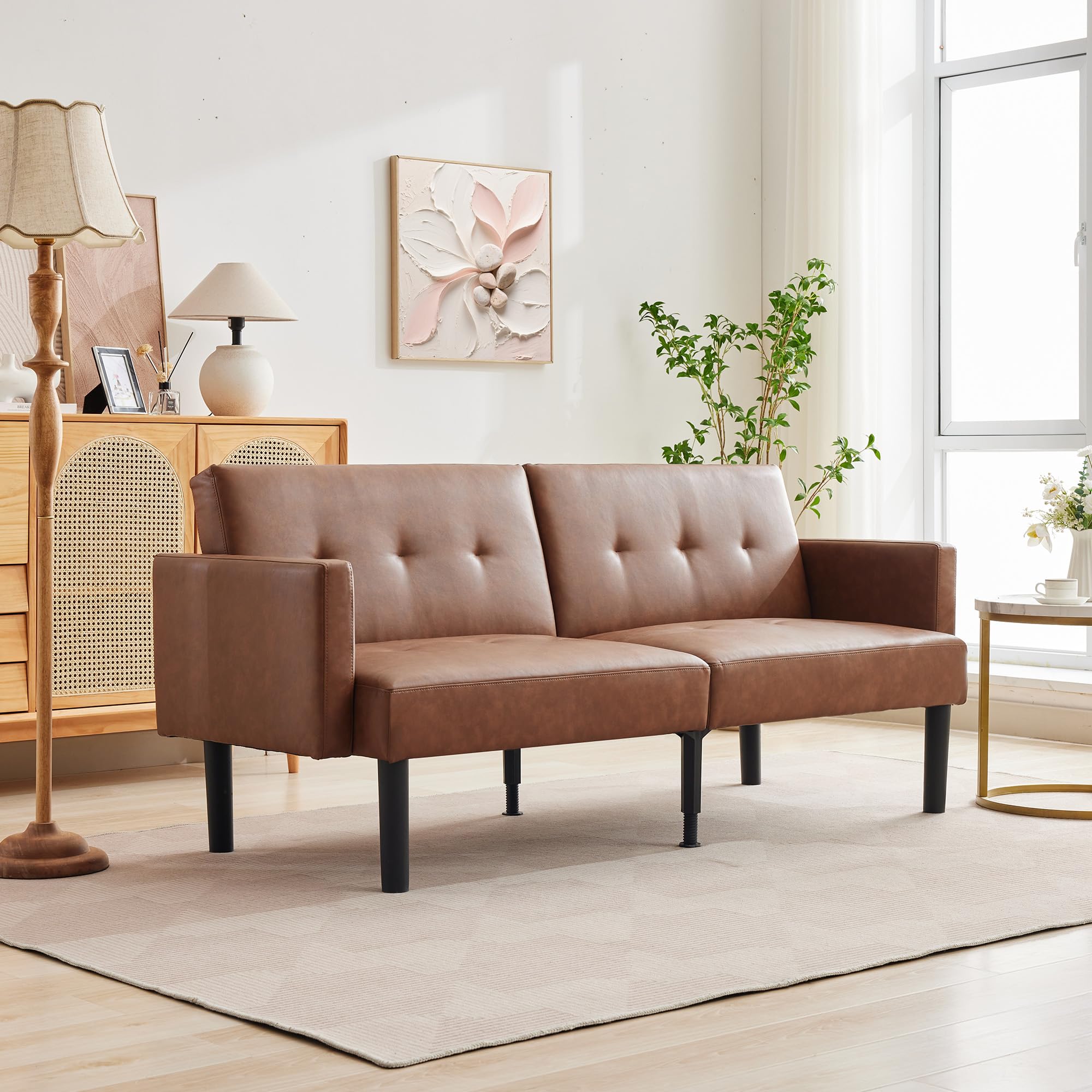 75.5" Convertible Futon Sofa Bed