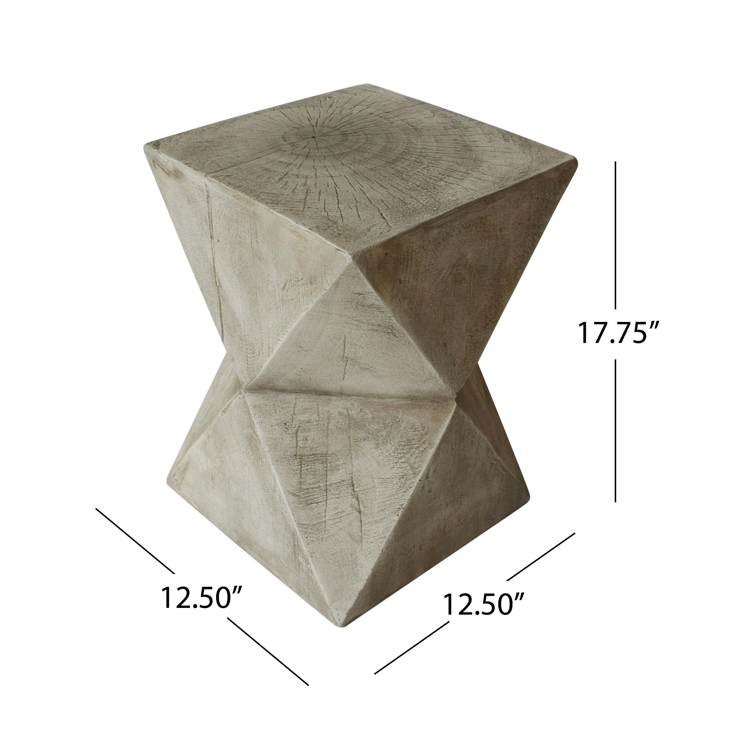 Lightweight Concrete Side Table Light Gray
