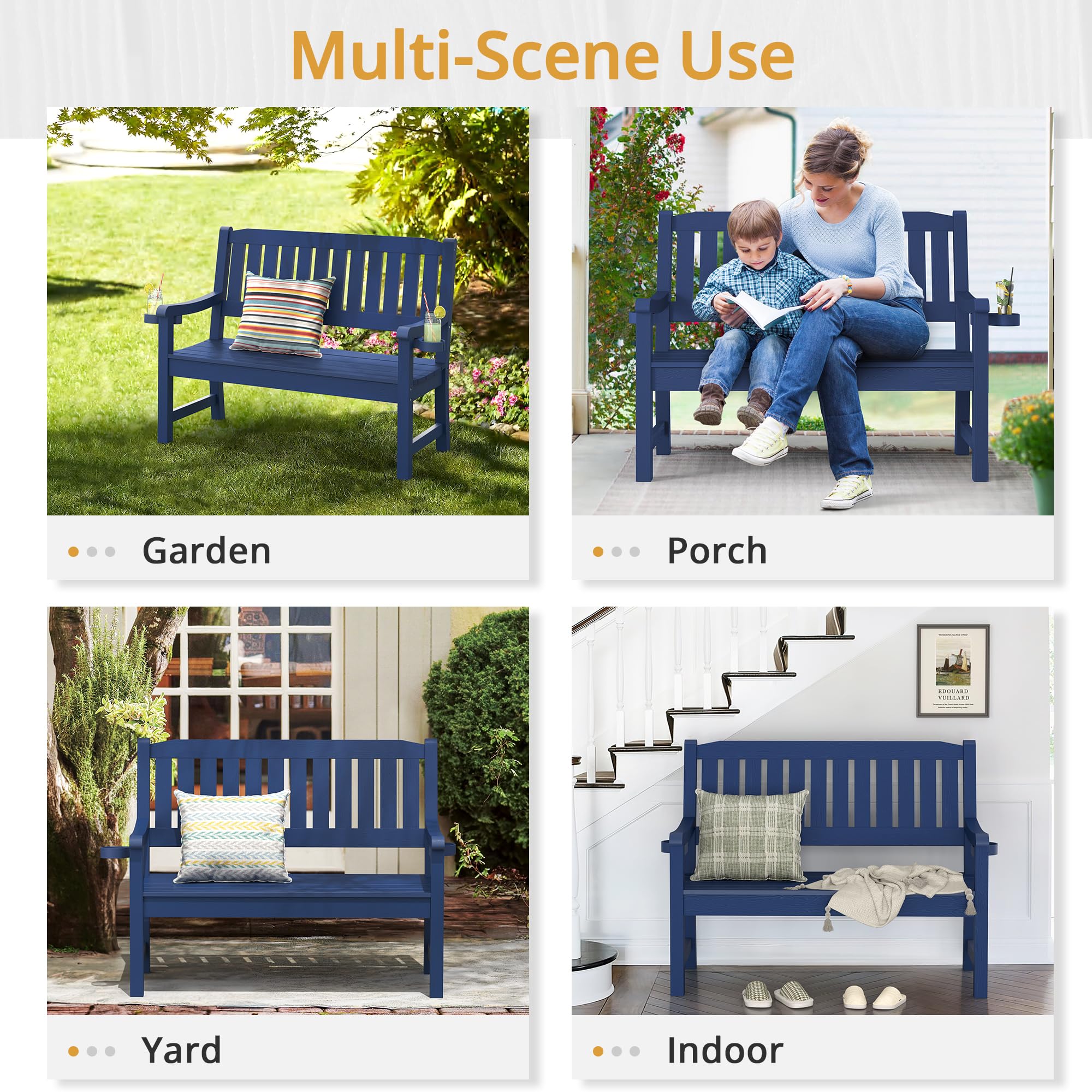 2-Person HDPS Outdoor Bench
