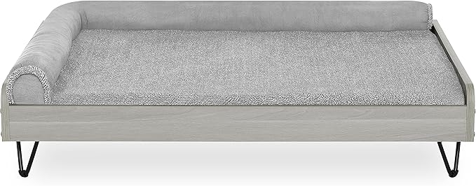 Wooden Elevated Dog Bed with Water Resistant Mattress - Small to Medium