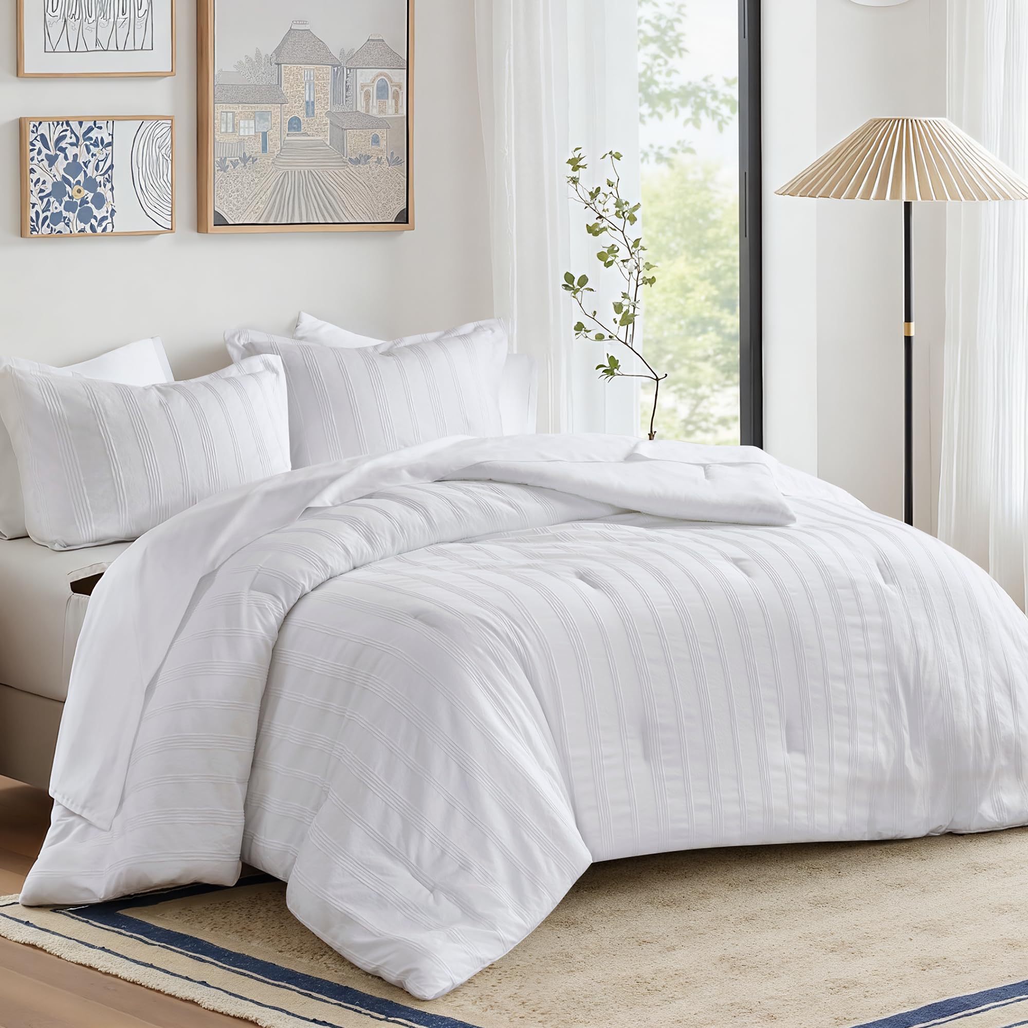 Logan Striped Comforter Set King 7-Piece