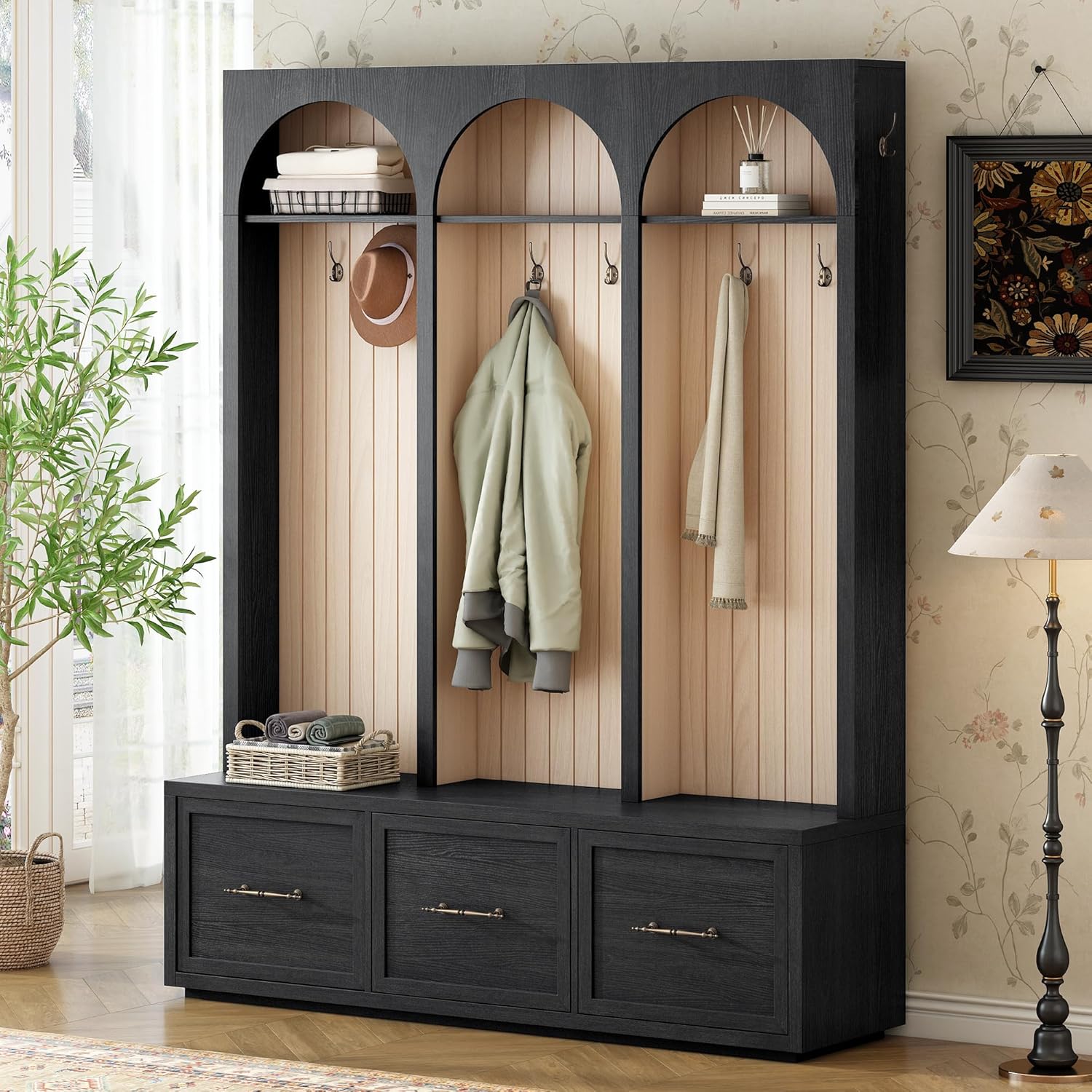 Hall Tree with Storage Bench