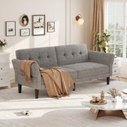 89" Adjustable Futon Sofa Bed with Convertible Backrest