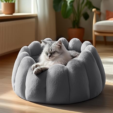 Pumpkin Calming Cat Bed Donut Cuddler