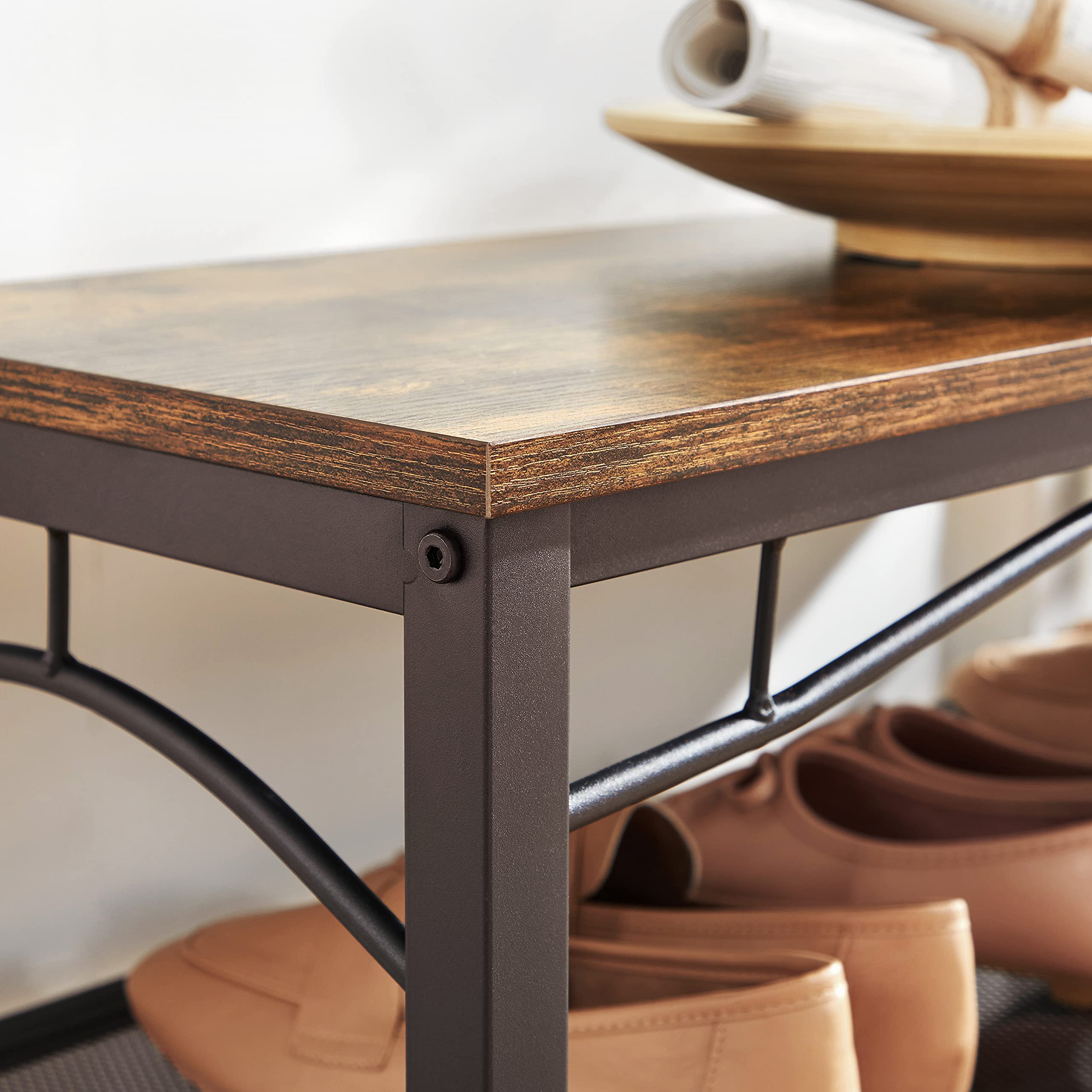 3-in-1 Hall Tree Entryway Bench with Coat Rack and Storage Shelves