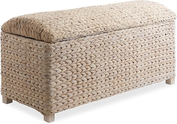 Water Hyacinth Storage Trunk with Curved Lid