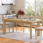 63 Inch Dining Table for 6 with Wood Legs