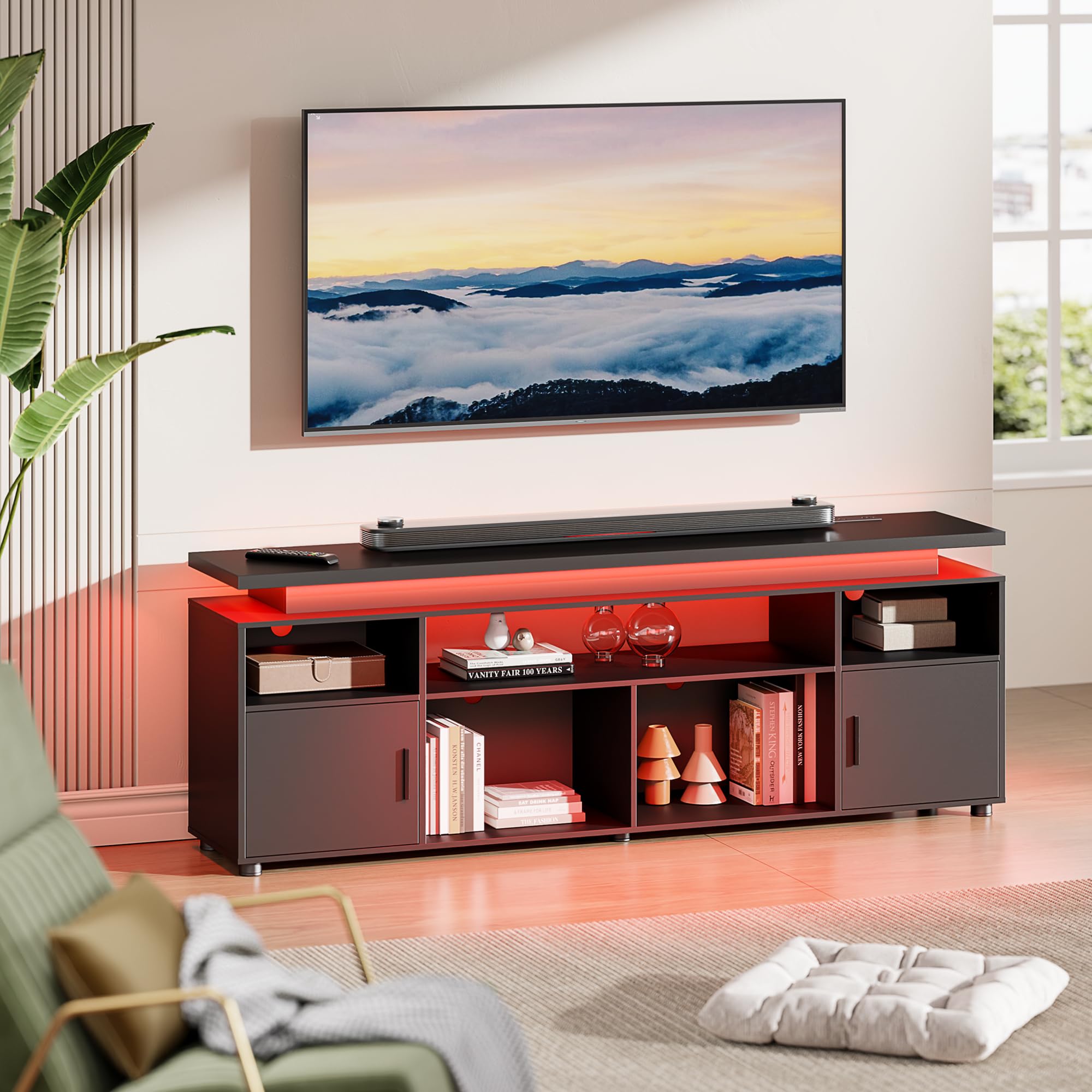 70" LED TV Stand with Storage