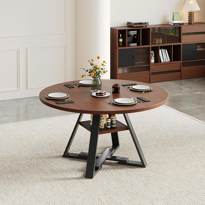 Round Dining Table Set for 4 with Chairs