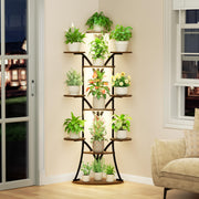 11-Tier Corner Plant Stand with Grow Lights