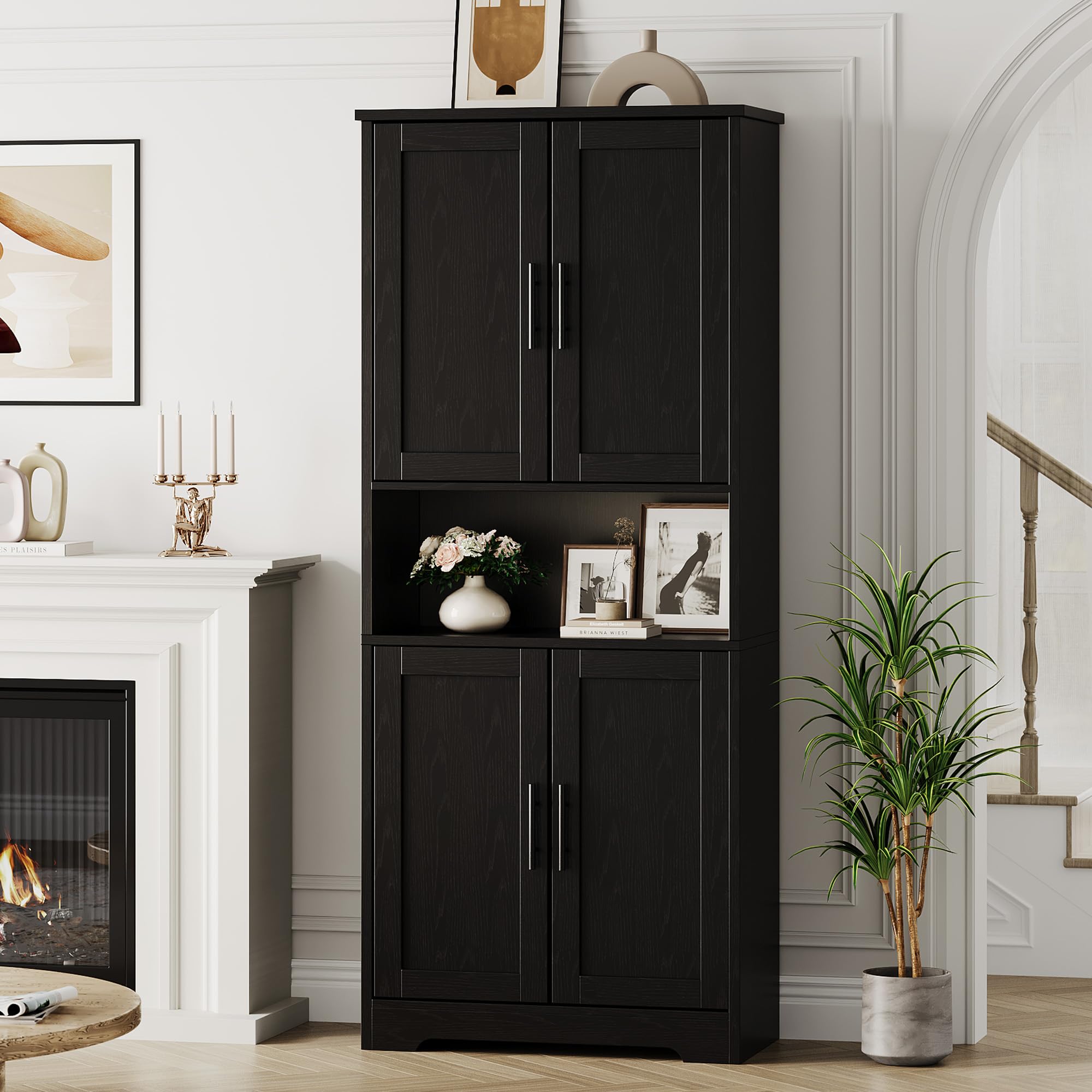 Tall Kitchen Pantry Cabinet with Adjustable Shelves