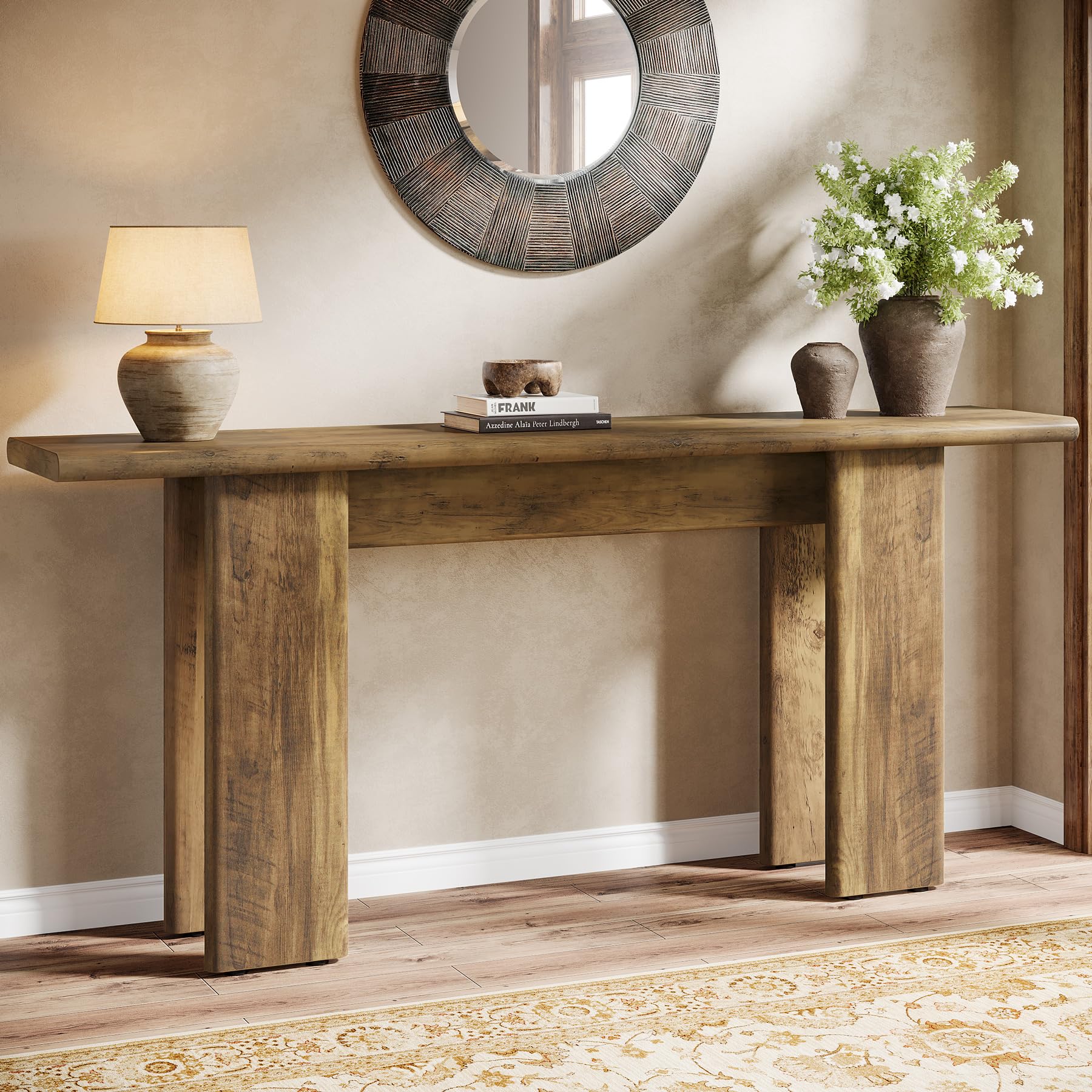 70.87" Extra Long Console Table Mid-Century Modern Entryway Sofa Table