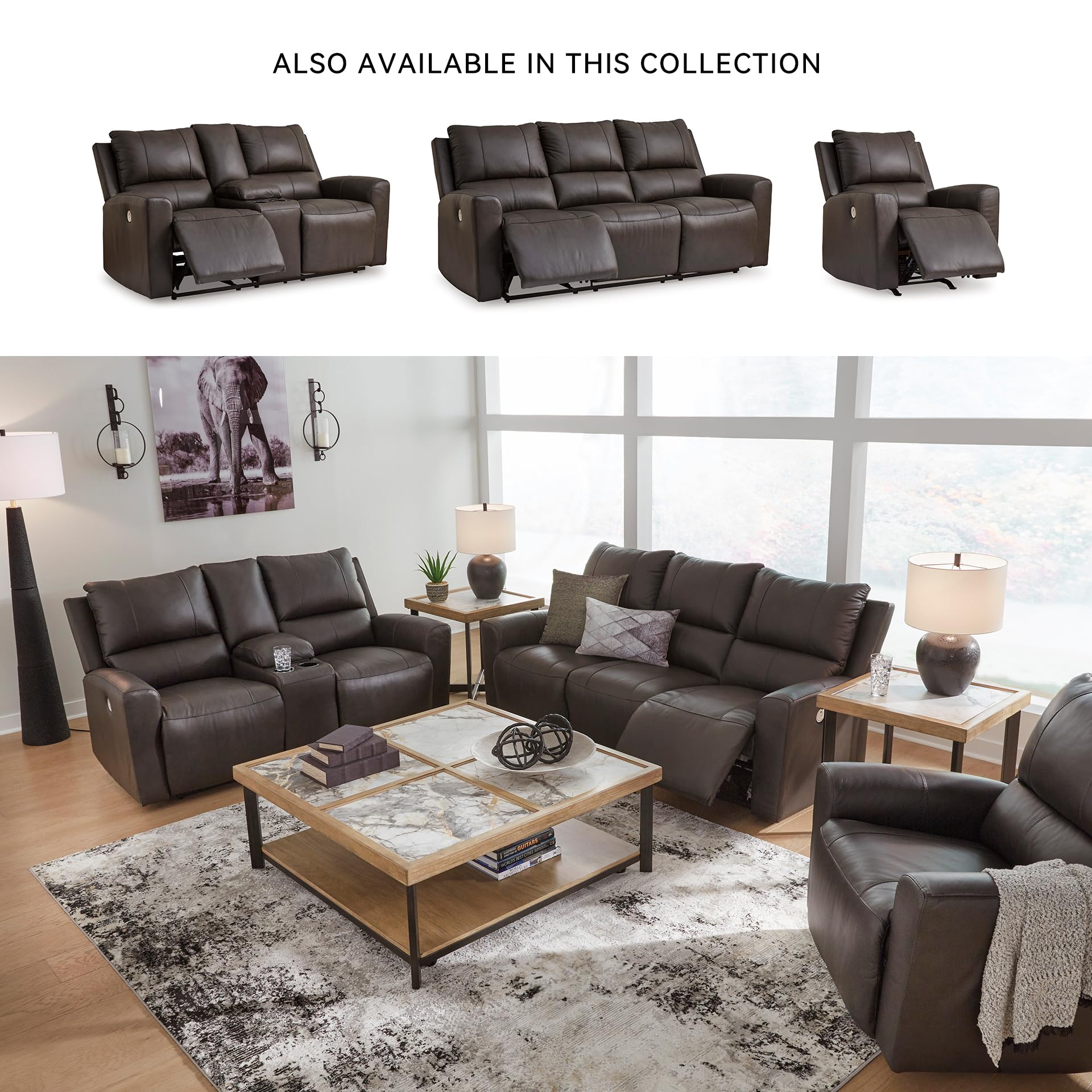 Power Reclining Loveseat with Console and USB Ports