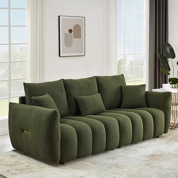 3-Piece Teddy Sofa Set - 2 Chairs & Oversized 3-Seater Couch