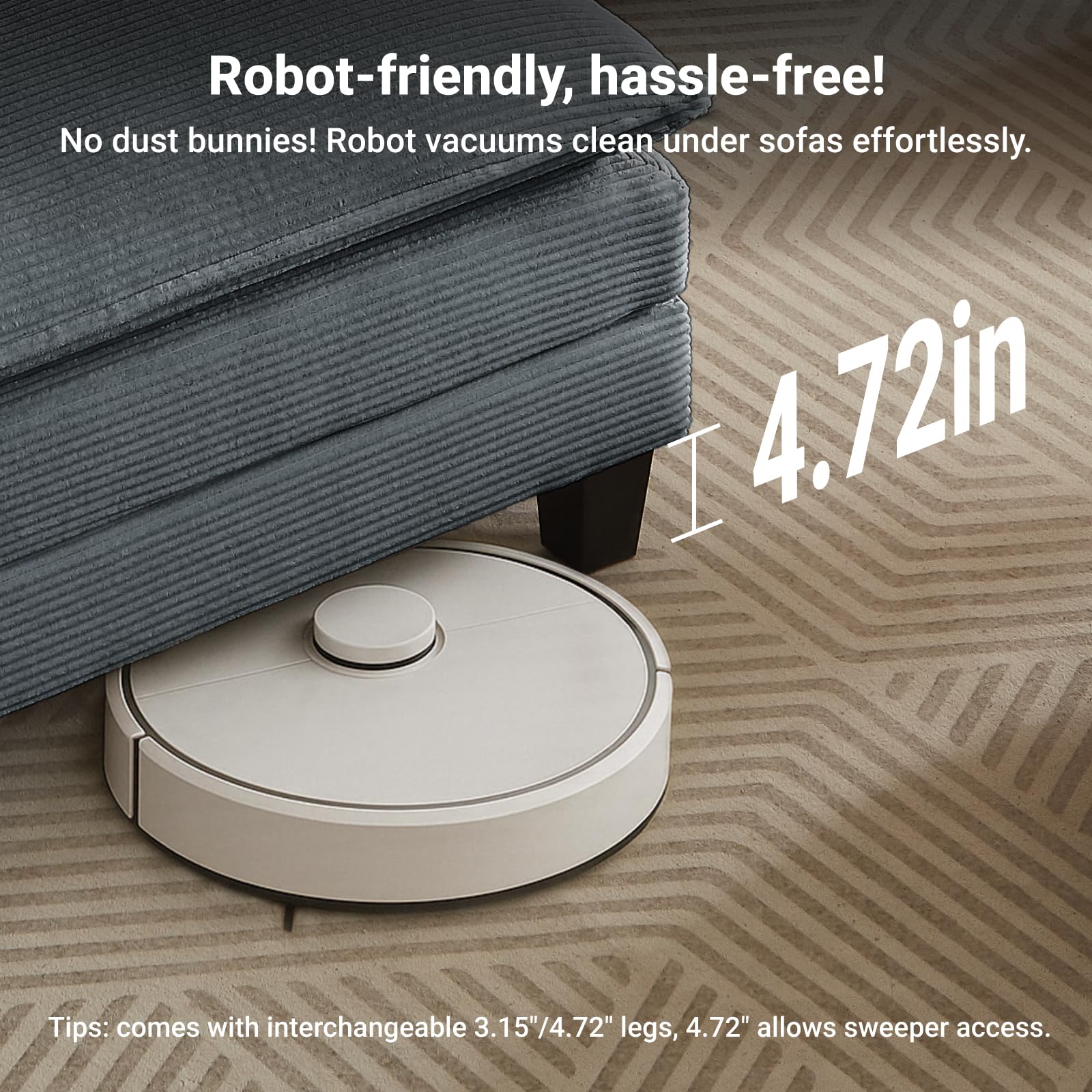 111.5" U-Shaped Modular Sectional Sofa with Ottomans