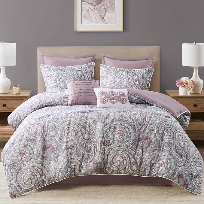 Kashmir Paisley Comforter Set King 8 Piece