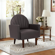 Shell Back Accent Chair with High Resilience Foam Cushion