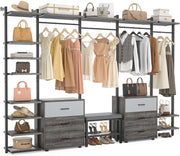 8FT Closet Organizer System with 6 Drawers