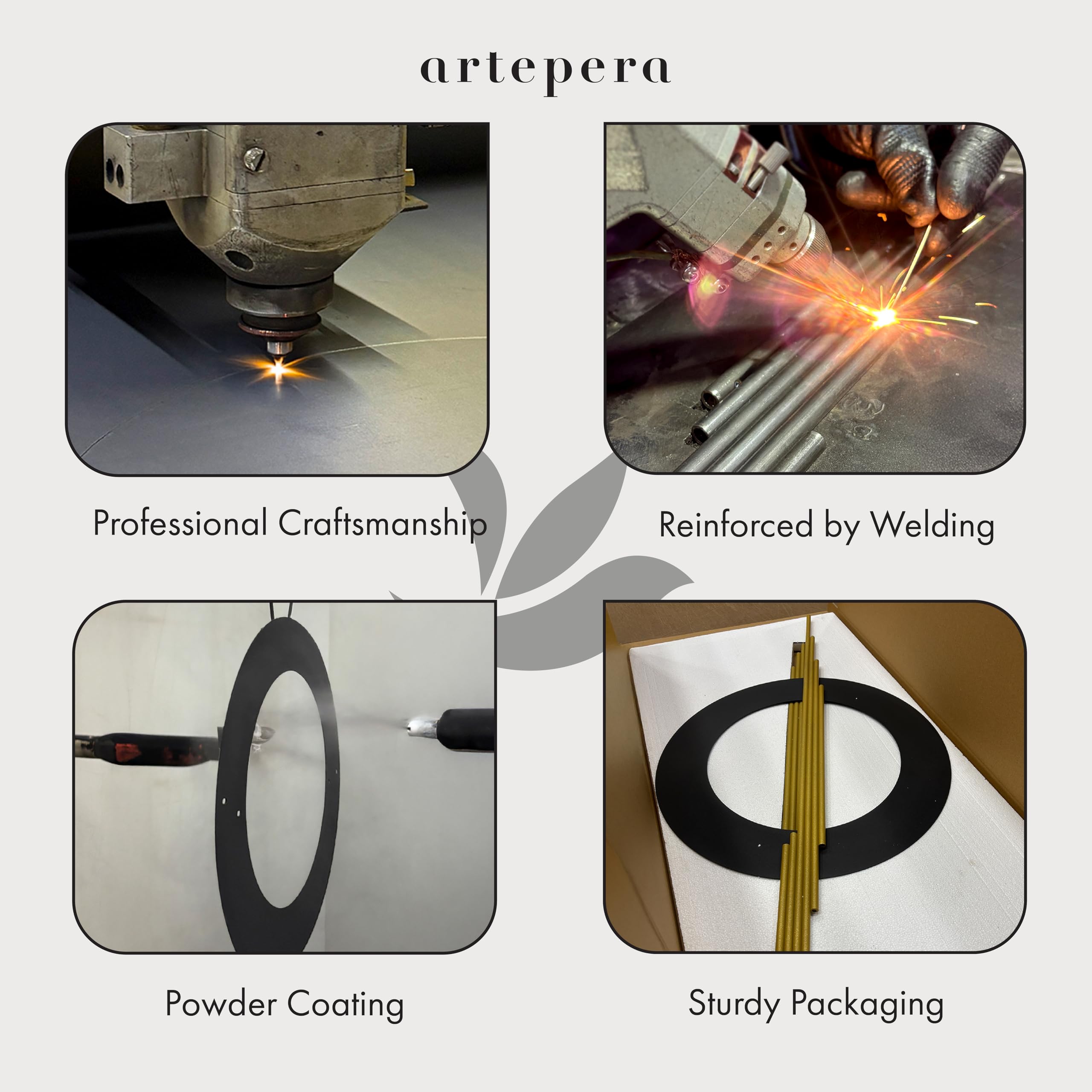 3D Black and Gold Metal Wall Art - 39 x 19 Inches