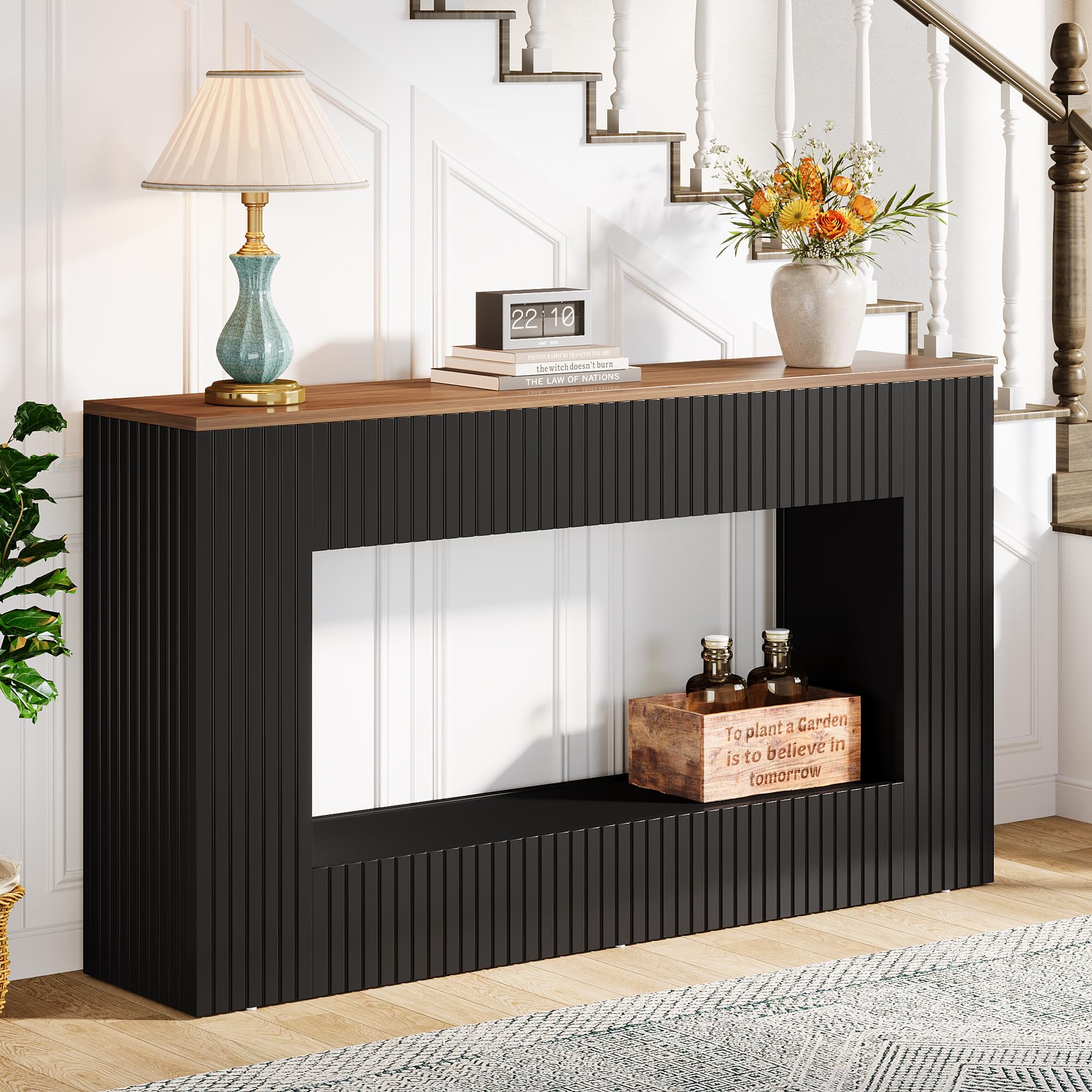 55-Inch Modern Console Table with Storage