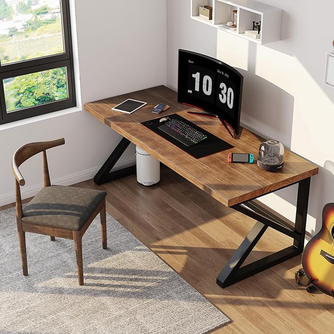 55 Inch Solid Wood Desk