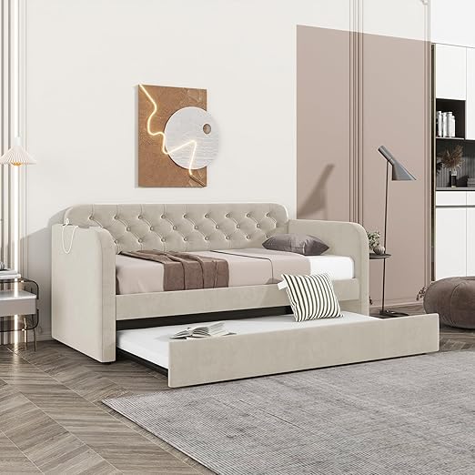 Twin Size Daybed with Pop Up Trundle
