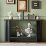 Fluted Console Table 2-Tier Storage Entryway Table