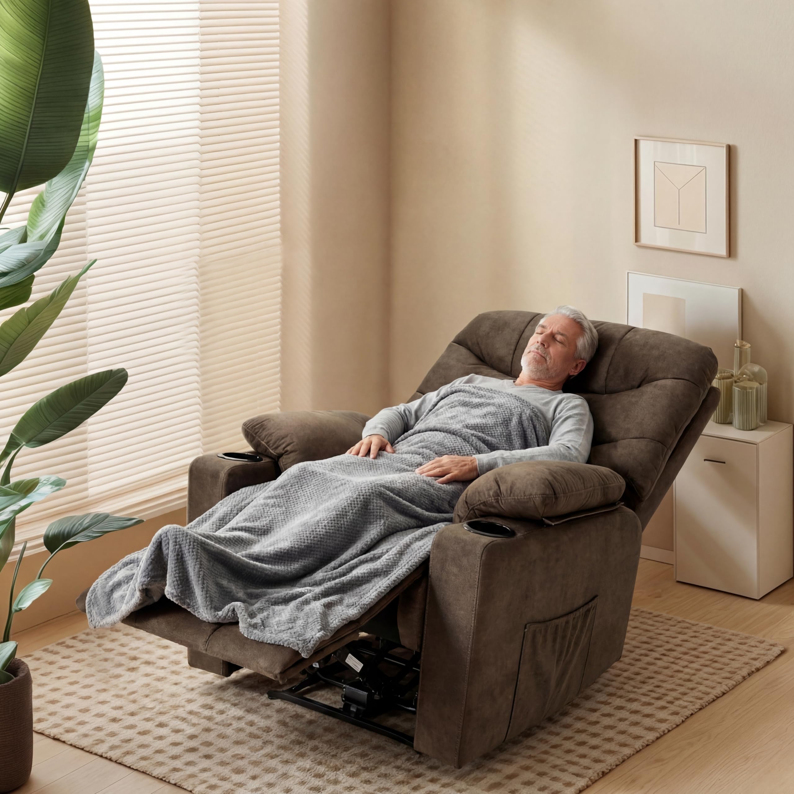 Electric Power Lift Recliner Chair with Heat and Massage