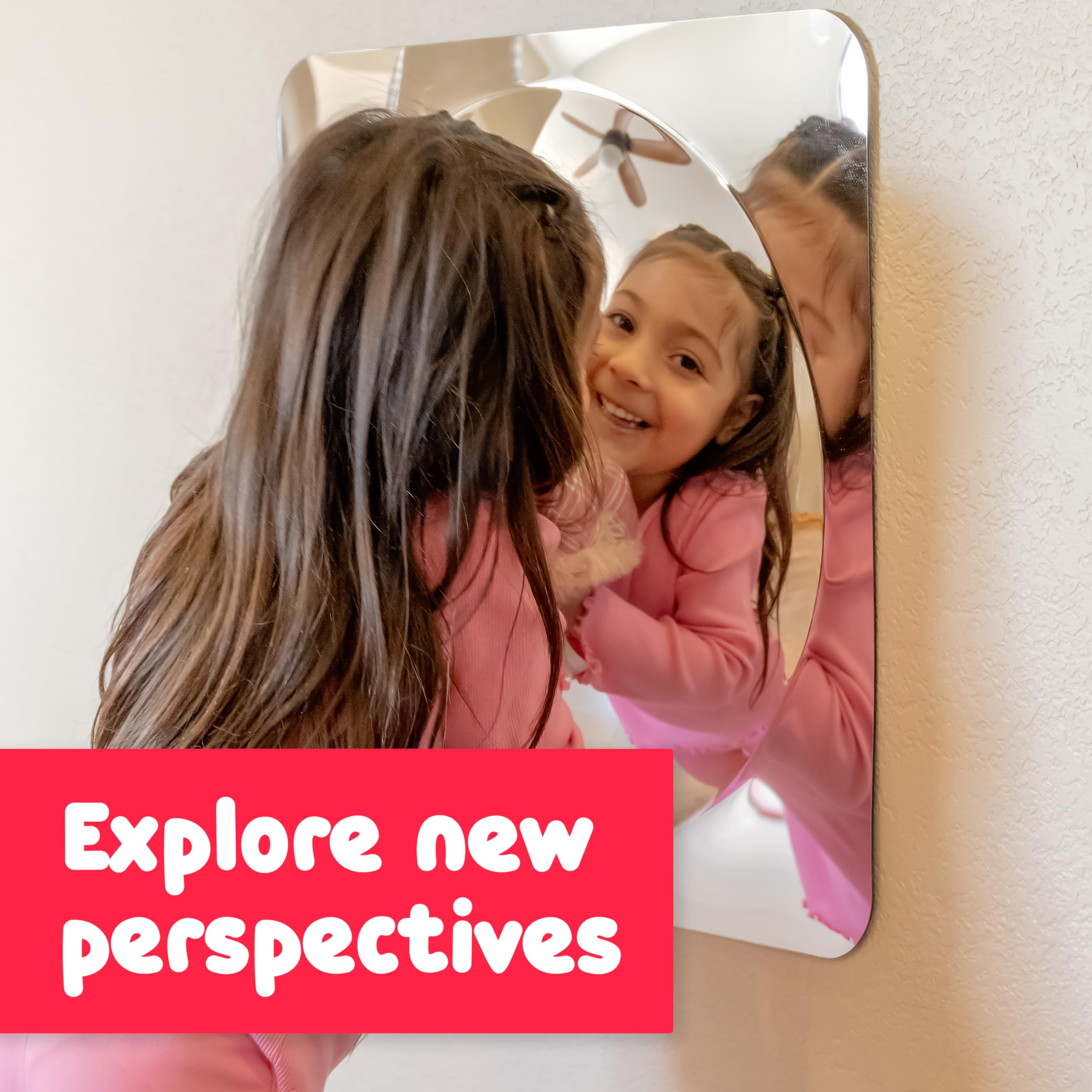 Sensory Wall Toddler Mirror with Convex Bubble