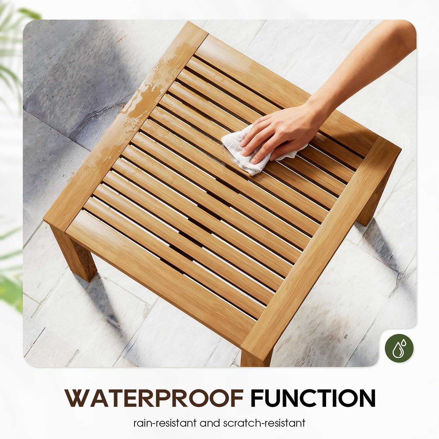 3-Piece Acacia Wood Patio Bistro Set