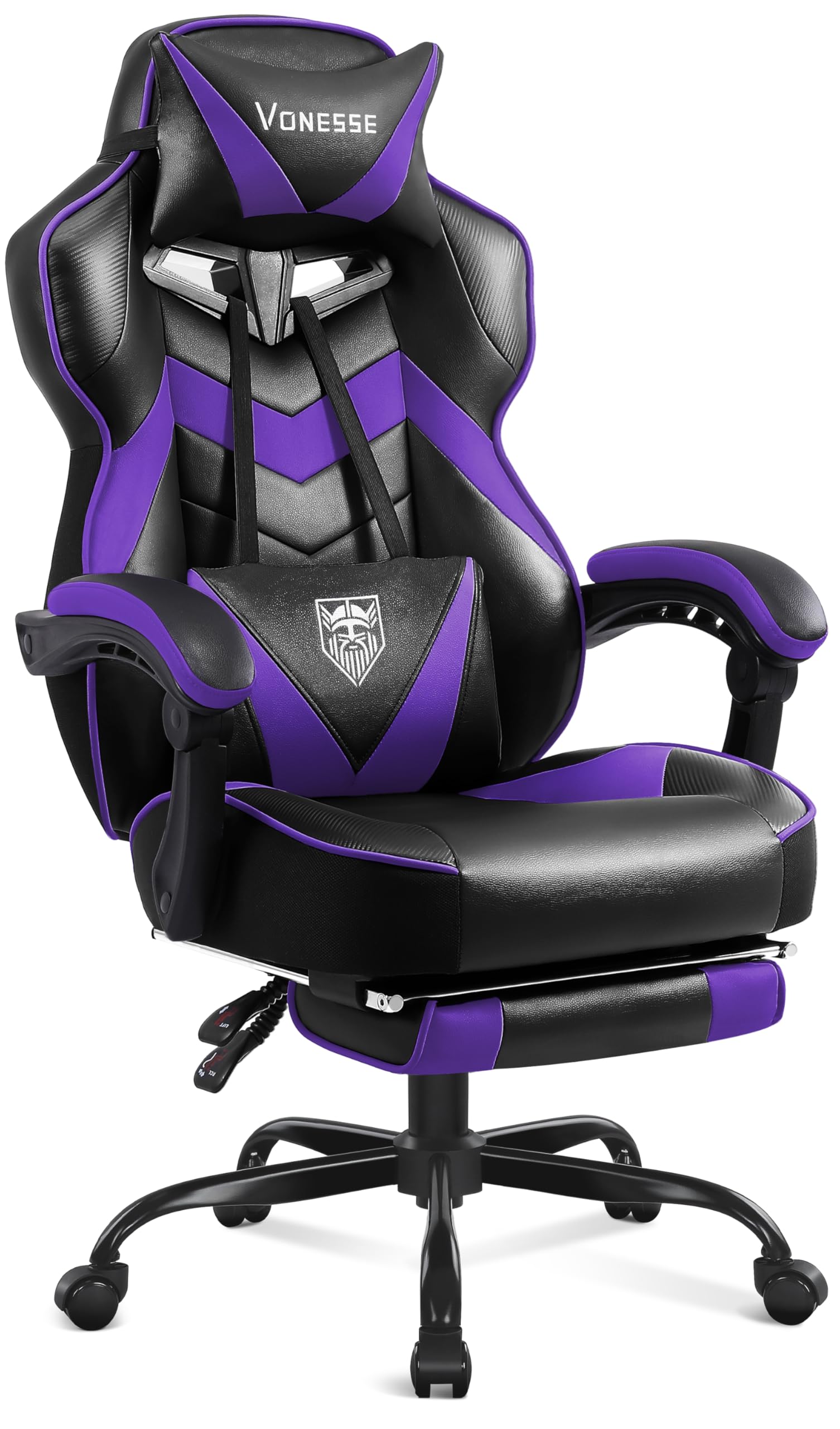 Ergonomic Gaming Chair with Massage and Footrest