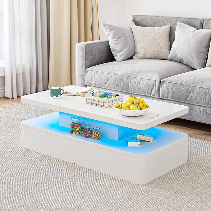 LED Coffee Table with Storage