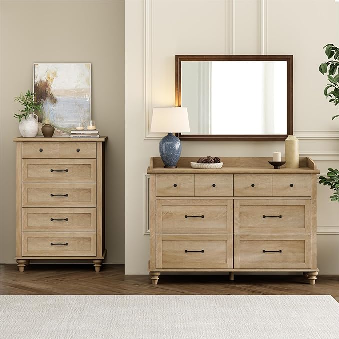 Bedroom Dresser Set of 2 with Drawers