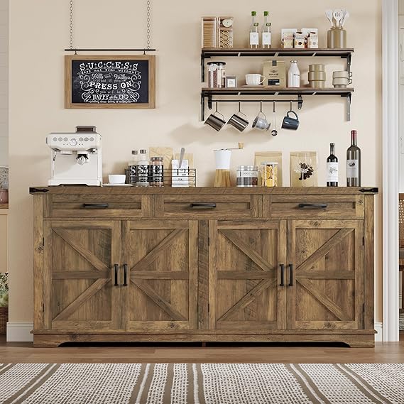 59" Buffet Cabinet with 4 Doors and 3 Drawers