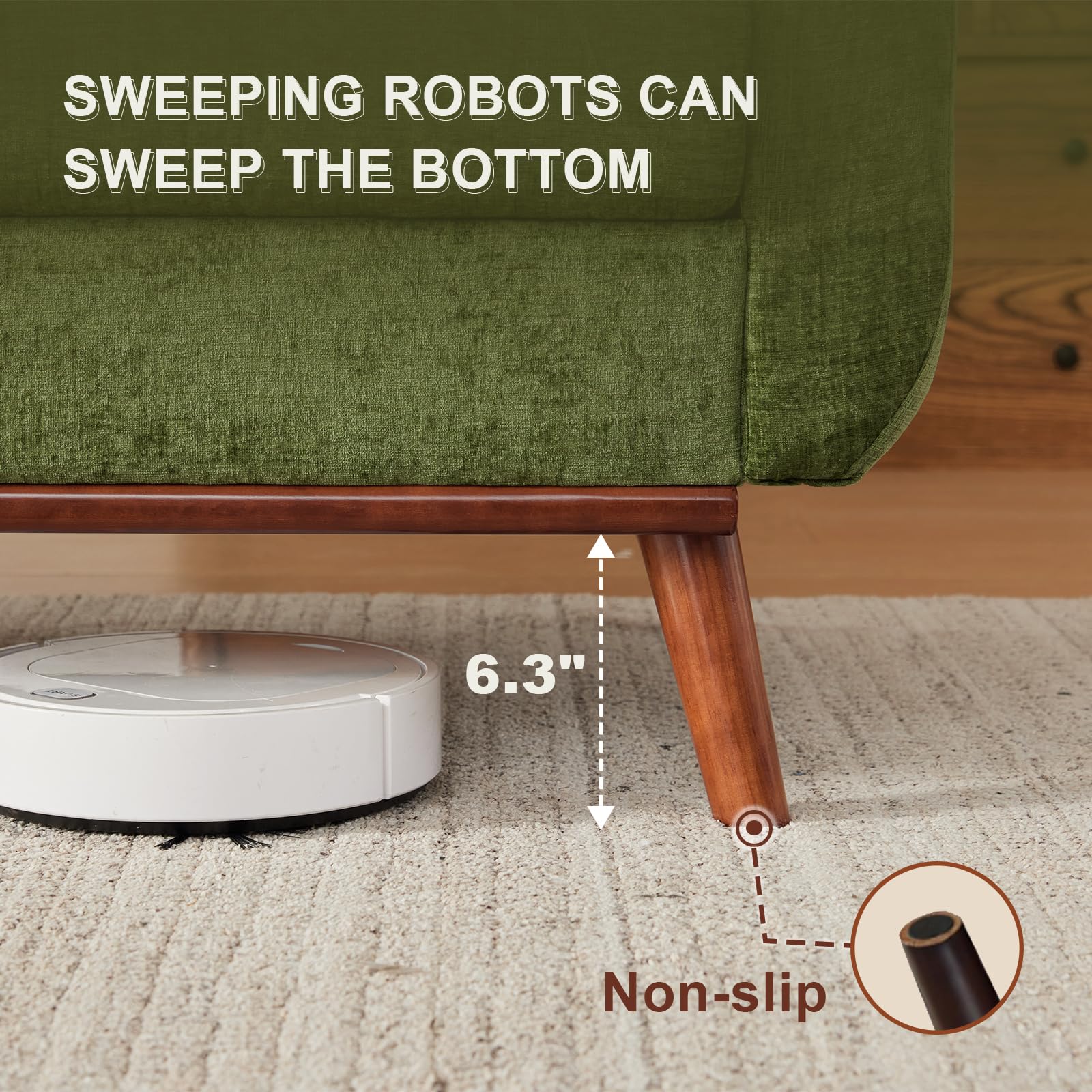 77" Chenille Loveseat Sofa for Living Room