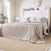 Full Size Platform Bed Frame with USB Charging Station