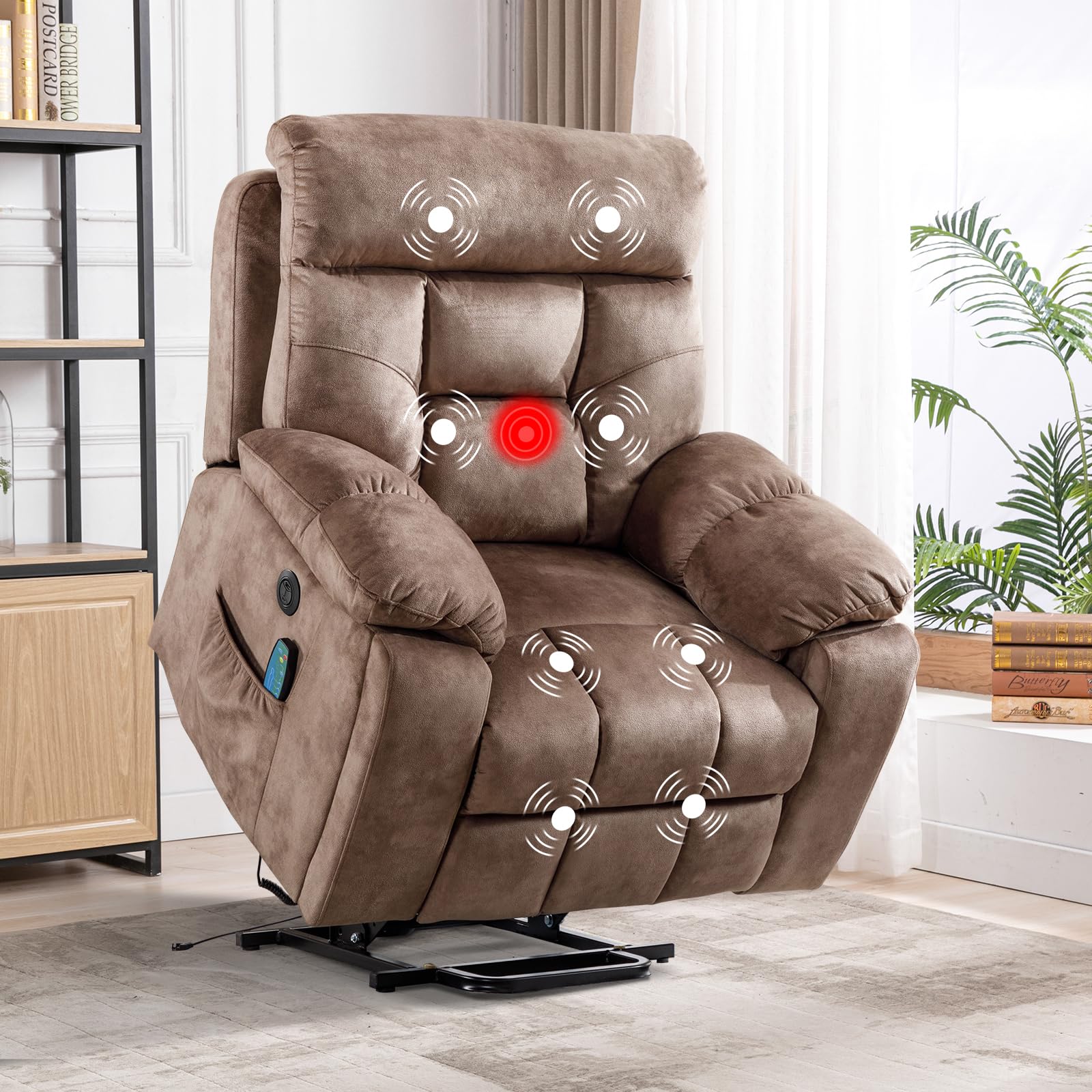 Power Lift Recliner Chair with Massage and Heat