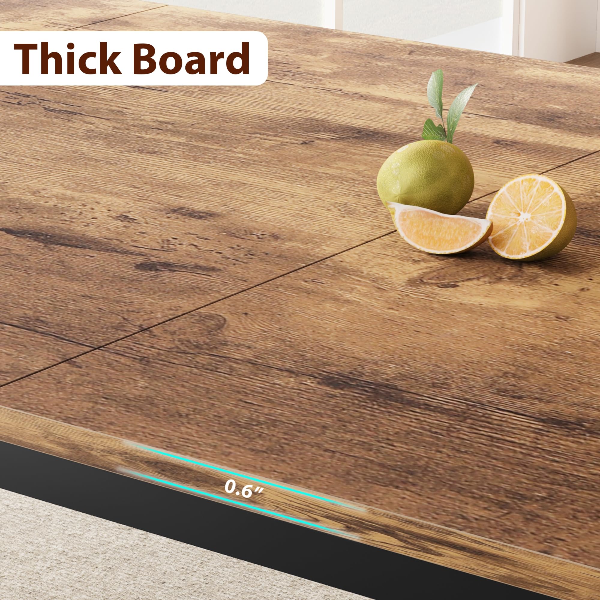 Industrial Dining Table for 6-8 People